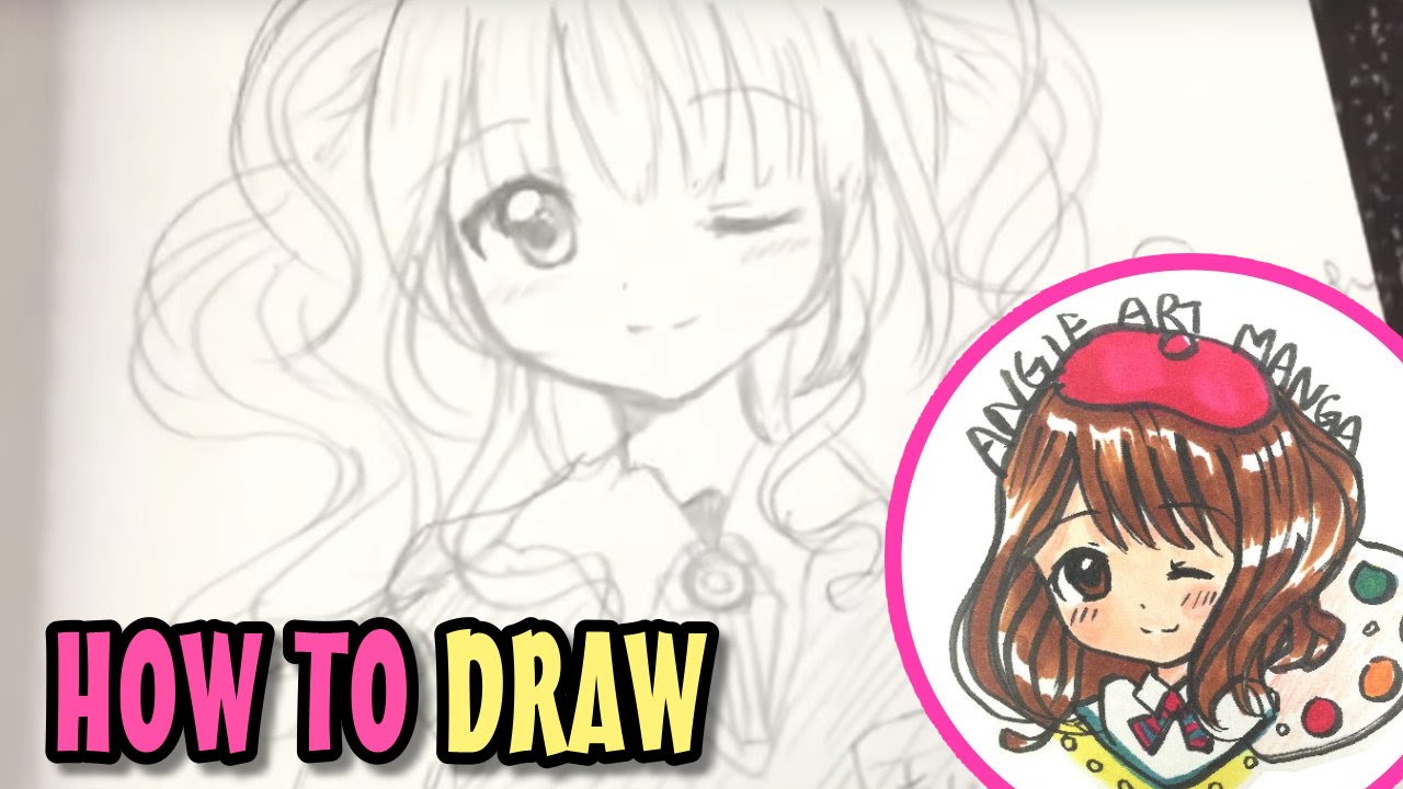 Drawing Anime Girl (real time) 💚💖