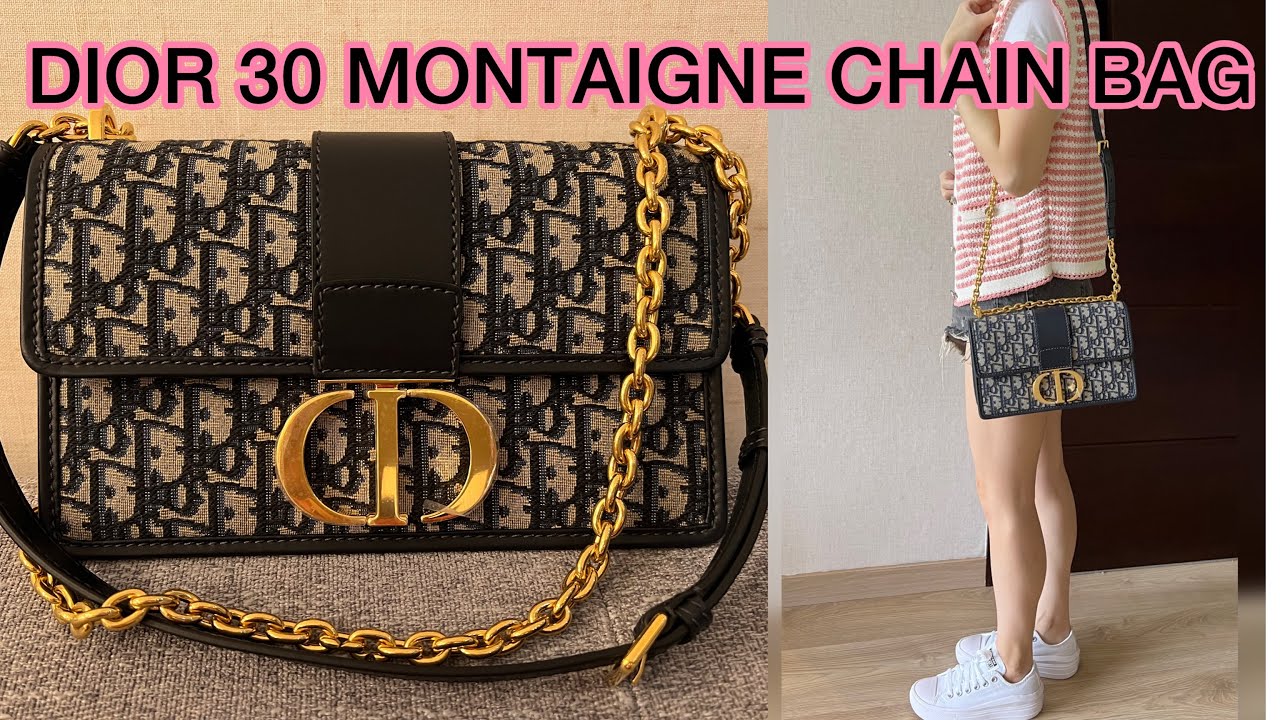 A closer LOOK at the NEW DIOR 30 MONTAIGNE CHAIN BAG: what fits inside?! / modshots / how to wear?