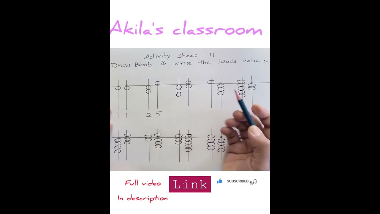 Abacus Activity Sheet - 11 (a) | Daily practice | Abacus