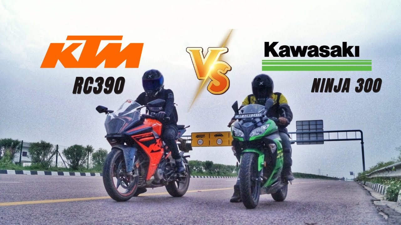 2023 Kawasaki Ninja 300 Bs7 Vs KTM RC390 Bs6 V2 Long Race | Kiske kitna hai Dum?