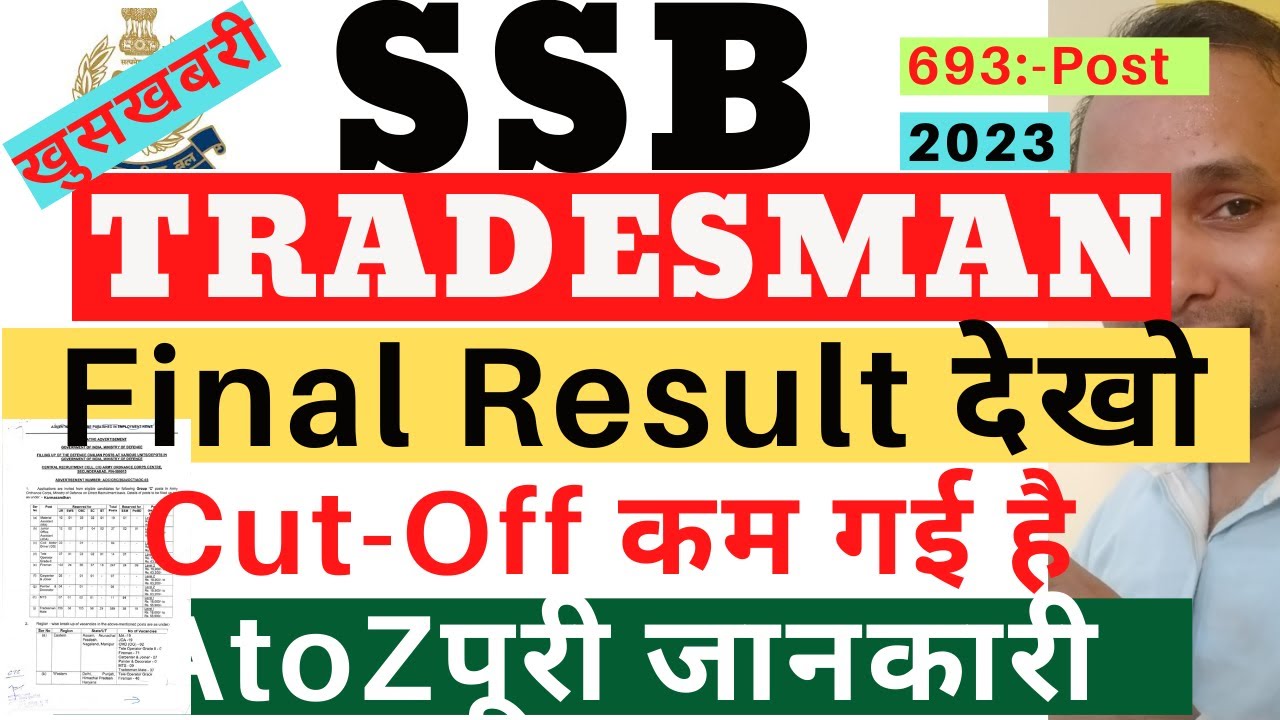 SSB Tradesman Final Result 2025| SSC Tradesman Final Cutoff 2025| SSB Driver Final Result 2025| SSB