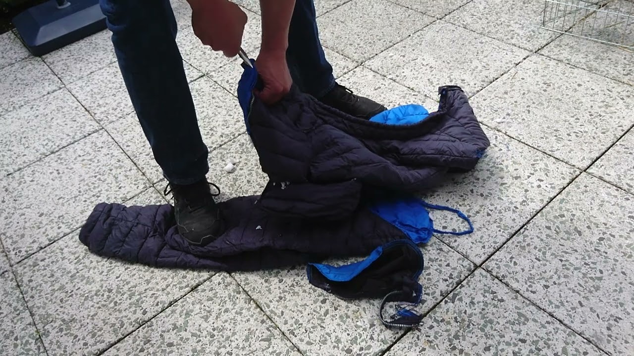 Steppjacke, Glanznylon, gespendet gerippt