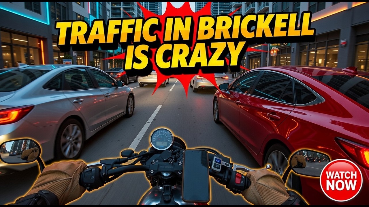 Brickell Rush Hour on a Motorcycle Is No Joke