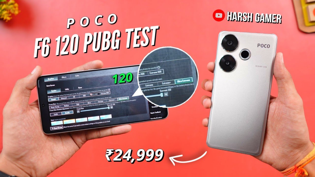 Poco F6 120FPS Pubg Test With FPS Meter, Heating & Battery Test 🔥