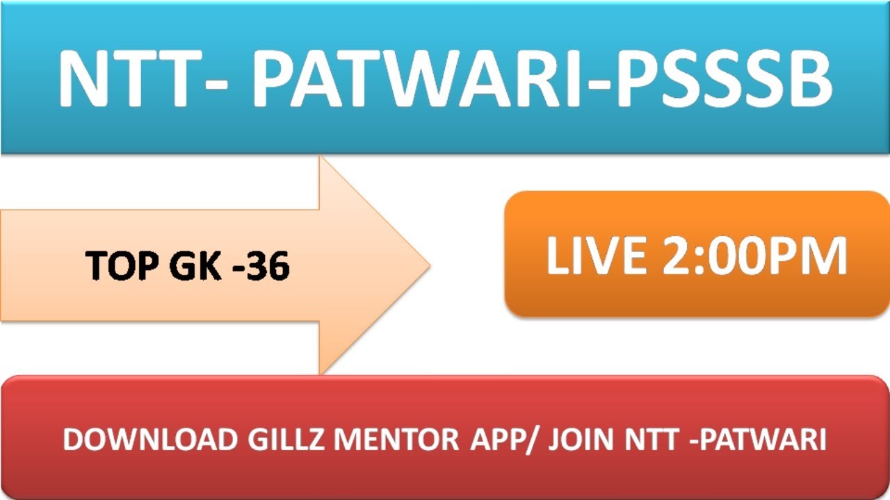 LIVE 2:00 PM PUNJAB #NTT_PATWARI_NAIB_PSSSB || HISTORY CLASS-36