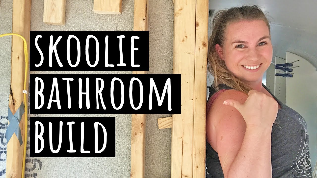 Skoolie Bathroom Build Pt 3 (Shower Pan & Durock) | 2020 Bus Conversion - Ep 23