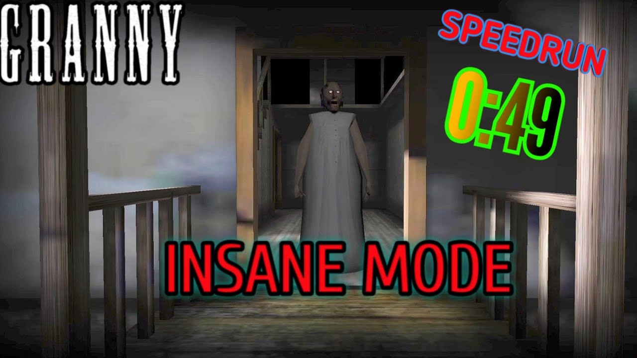 Granny 1.1 - Insane mode, speedrun in 0:49