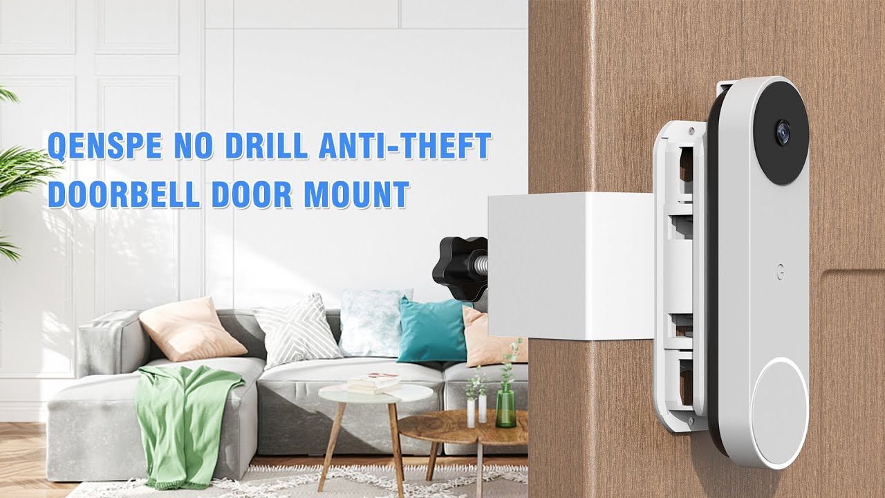 How to install Google Nest Doorbell (Battery) with QENSPE no drill anti-theft doorbell door mount