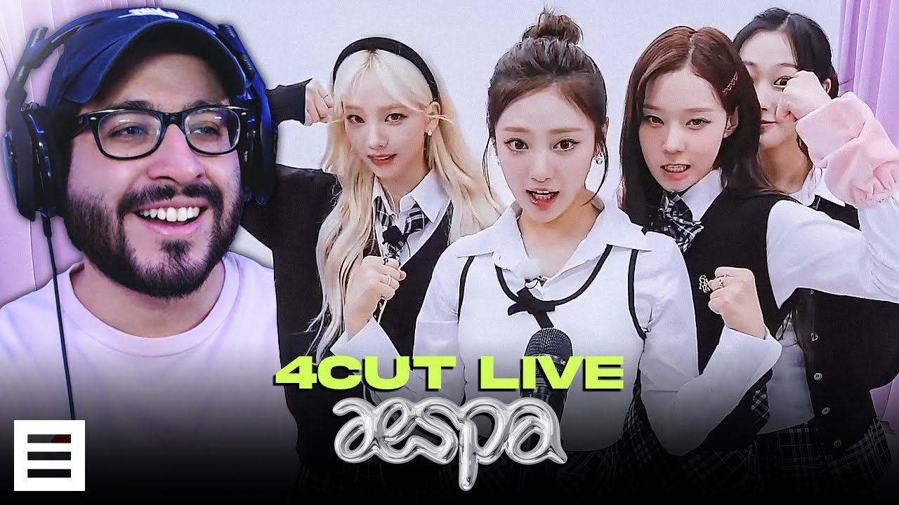 Flexing the VOCALS! | Reaction to aespa _ Spicy | 4Cut Live | 1theK