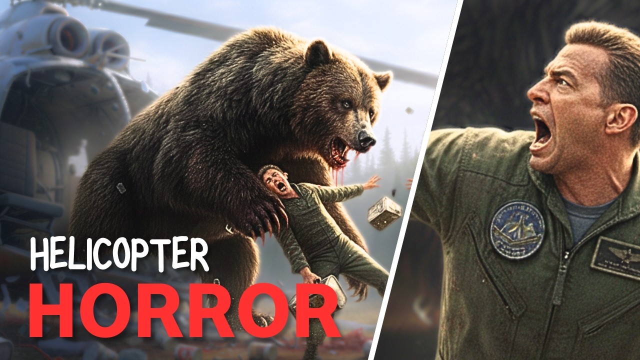 Helicopter Landing Goes Horribly Wrong - 600-lb Bear Attack in RUSSIA