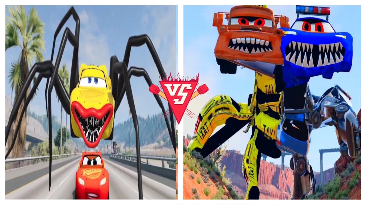 Cursed Cars Battle 🕷️🚕 | Scary Monster Showdown