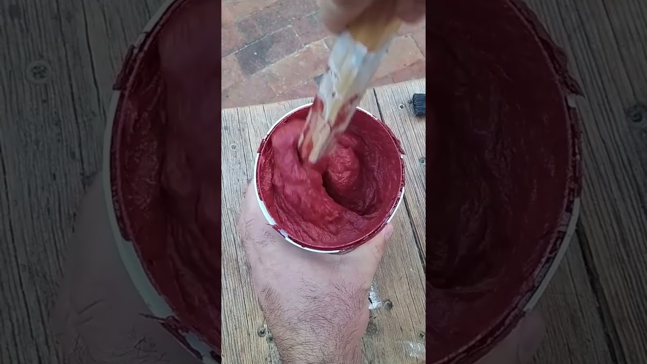 Applying Second Coat of Red Exide Fiber Coating to the Box