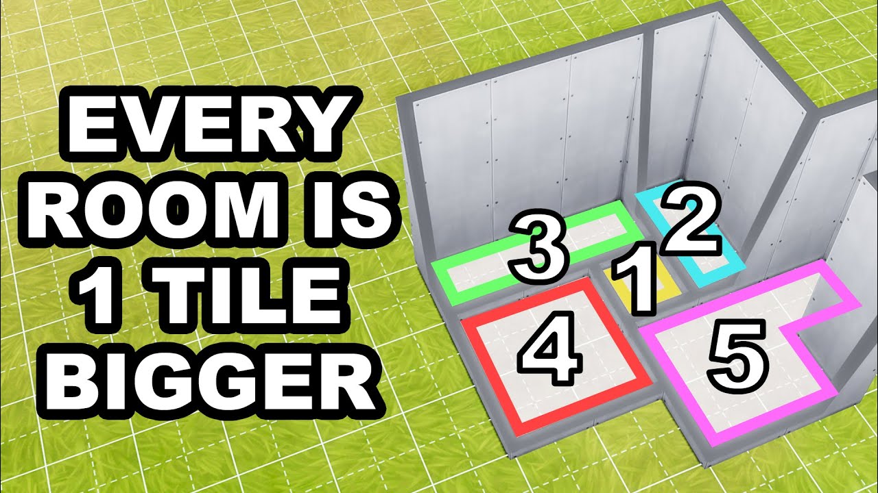 Building a house but Every Room is 1 Tile Bigger (Sims 4 Challenge)