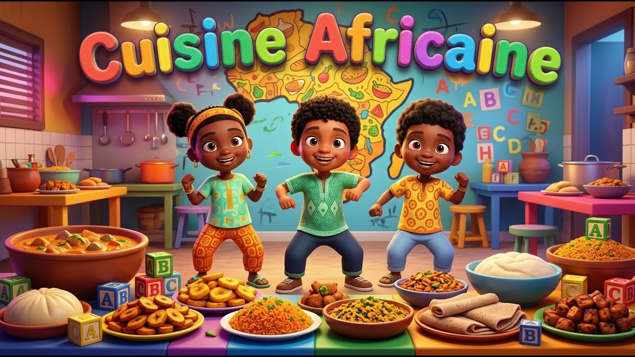 Apprends l'Alphabet des Saveurs Africaines A &agrave; M 🍌 Comptine &Eacute;ducative Africaine