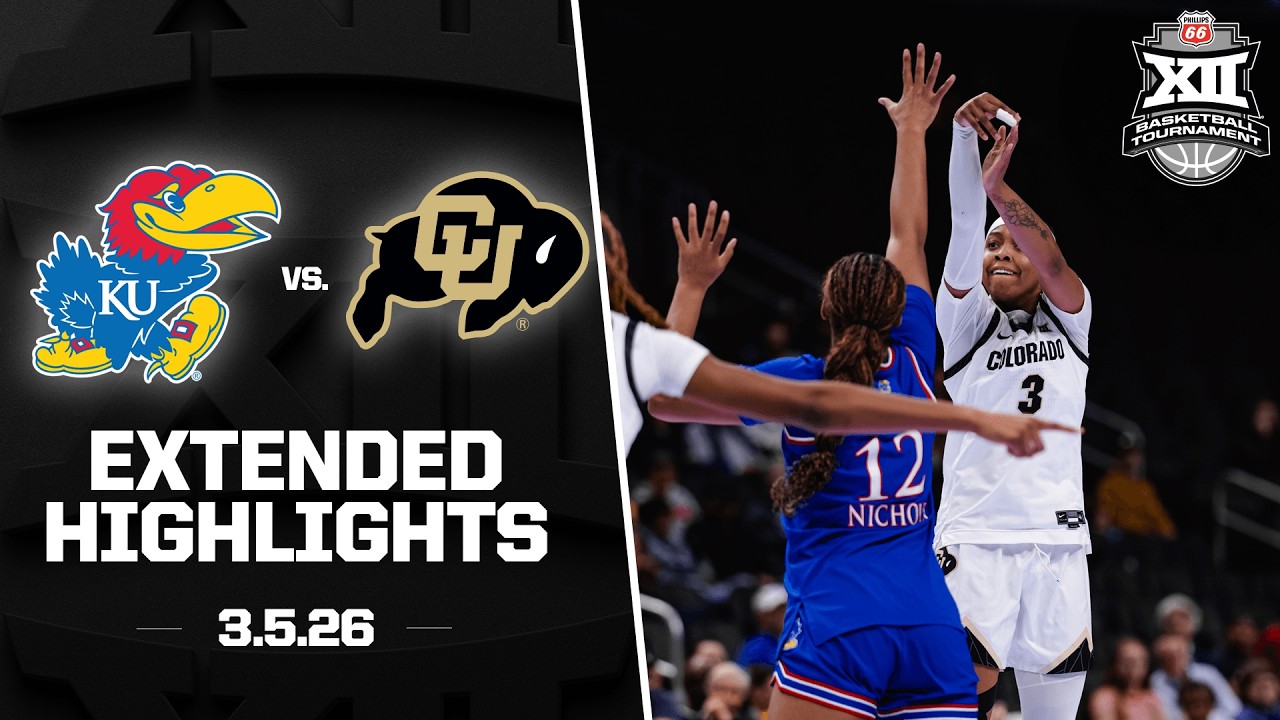 Kansas vs. Colorado Extended Highlights | 2026 Phillips 66 Big 12 Women's Basketball Tournament
