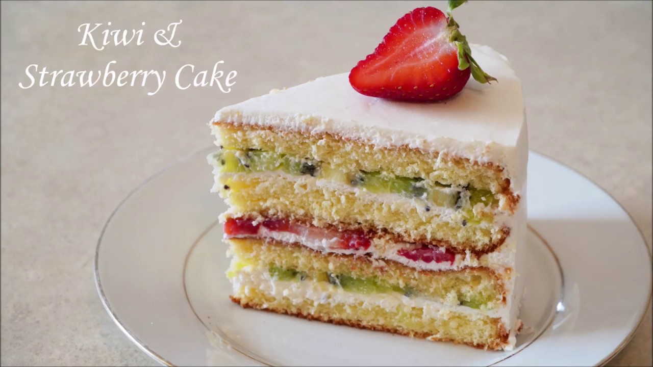 Kiwi Strawberry Cake - Sponge Cake