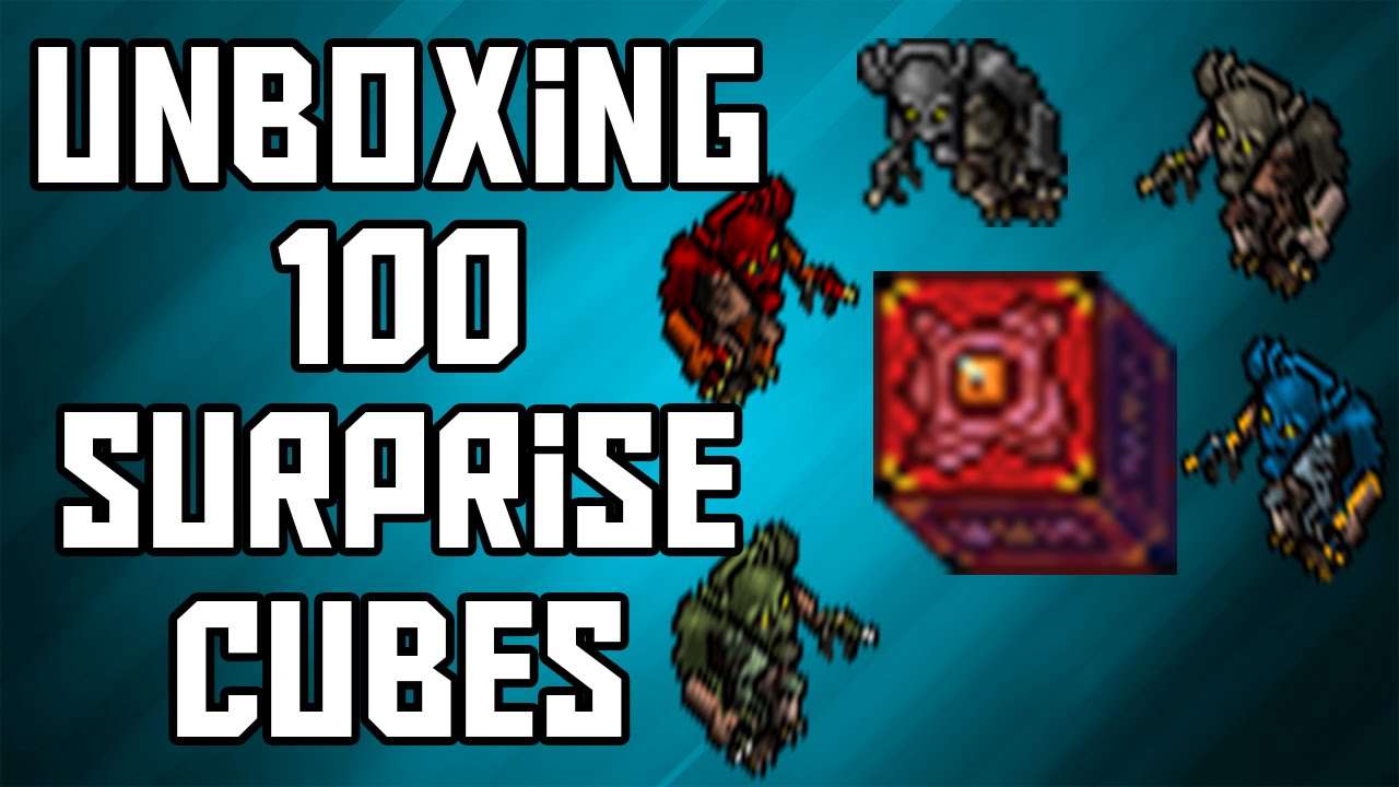 Распаковка 100 кубиков-сюрпризов на Tibia