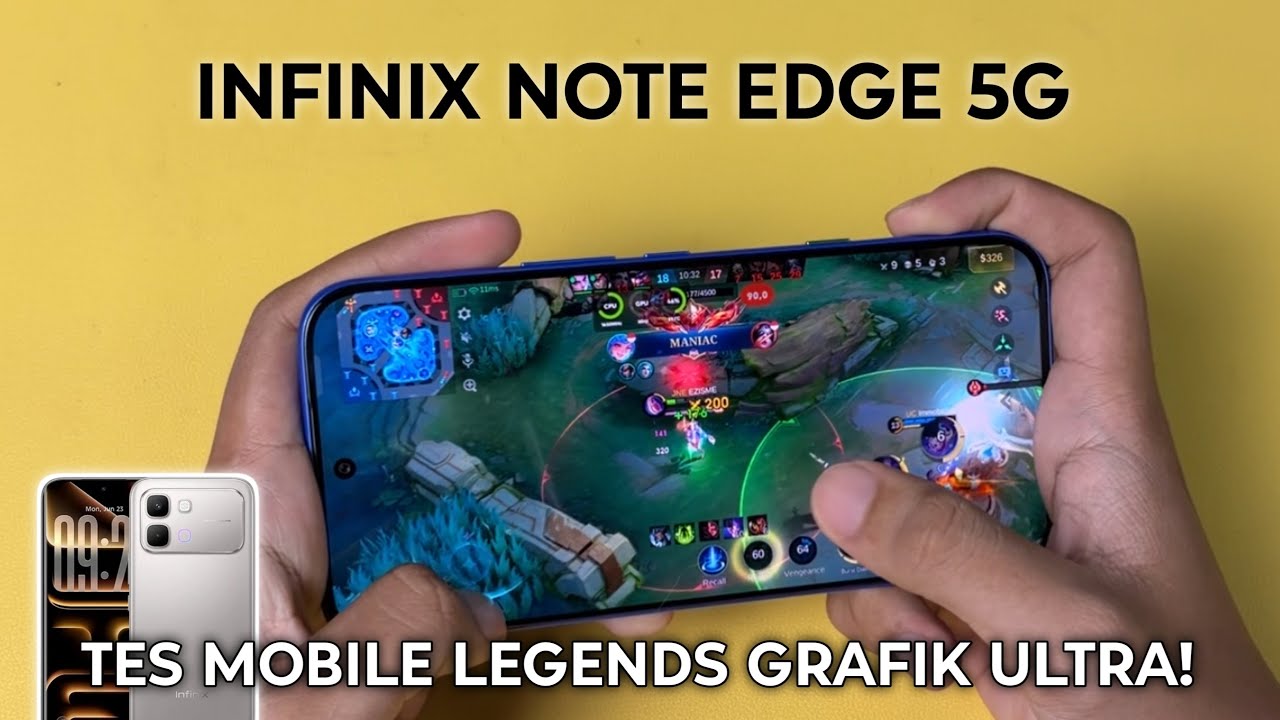 DIMENSITY 7100! Mobile Legends Test on Infinix Note Edge 5G - FPS, Temperature & Battery Test