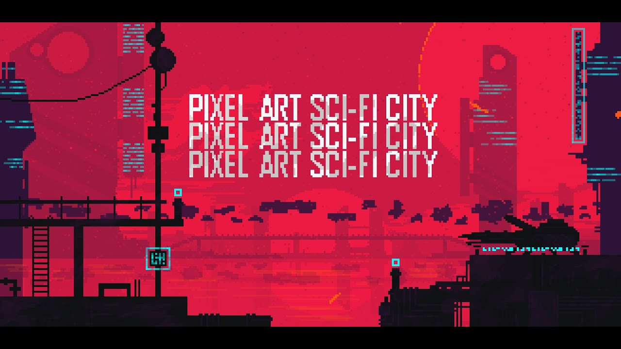 Pixel Art Timelapse #17  - SCI-FI CITY