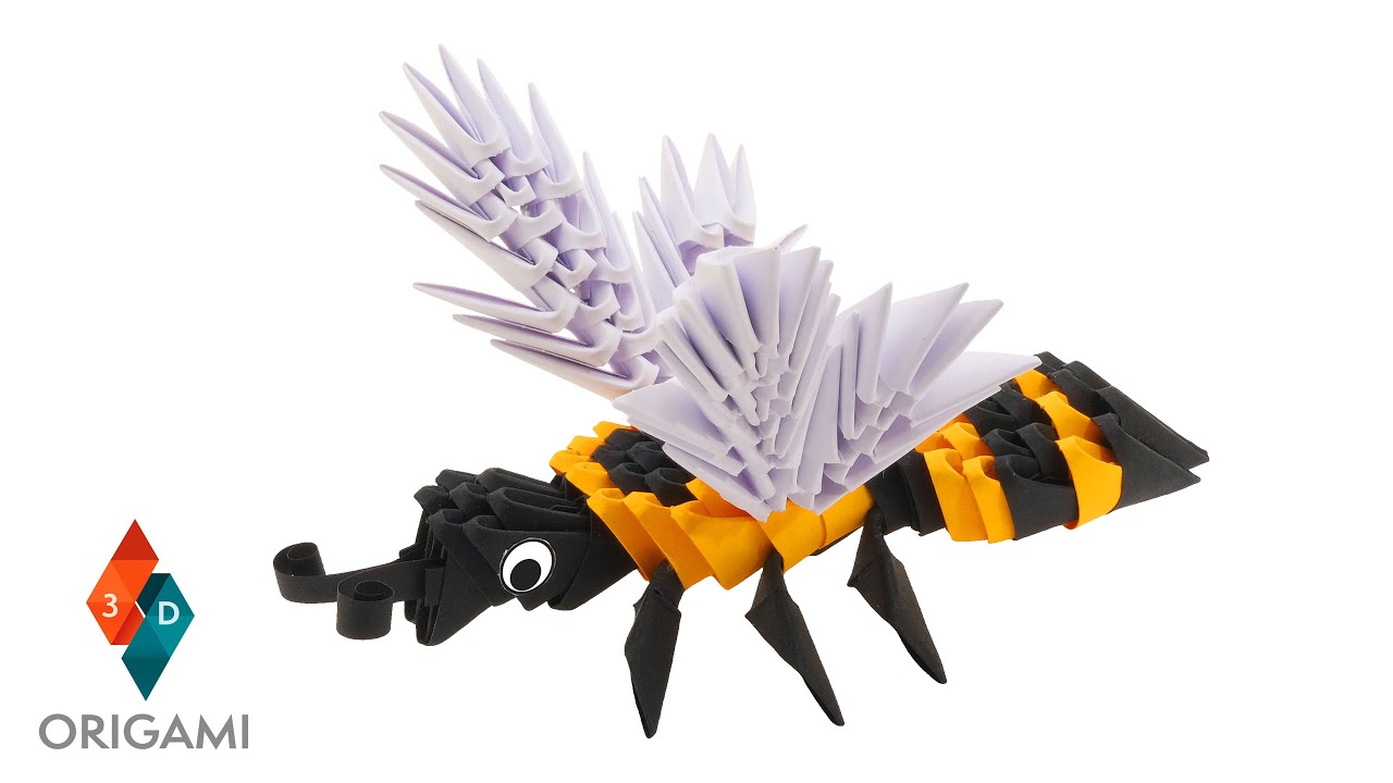 3D origami - Bee - Tutorial