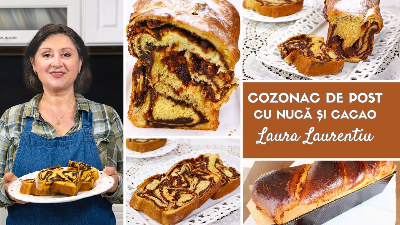 Cozonac de post cu nucă, pufos și gustos încât pare de necrezut că e fără ouă!