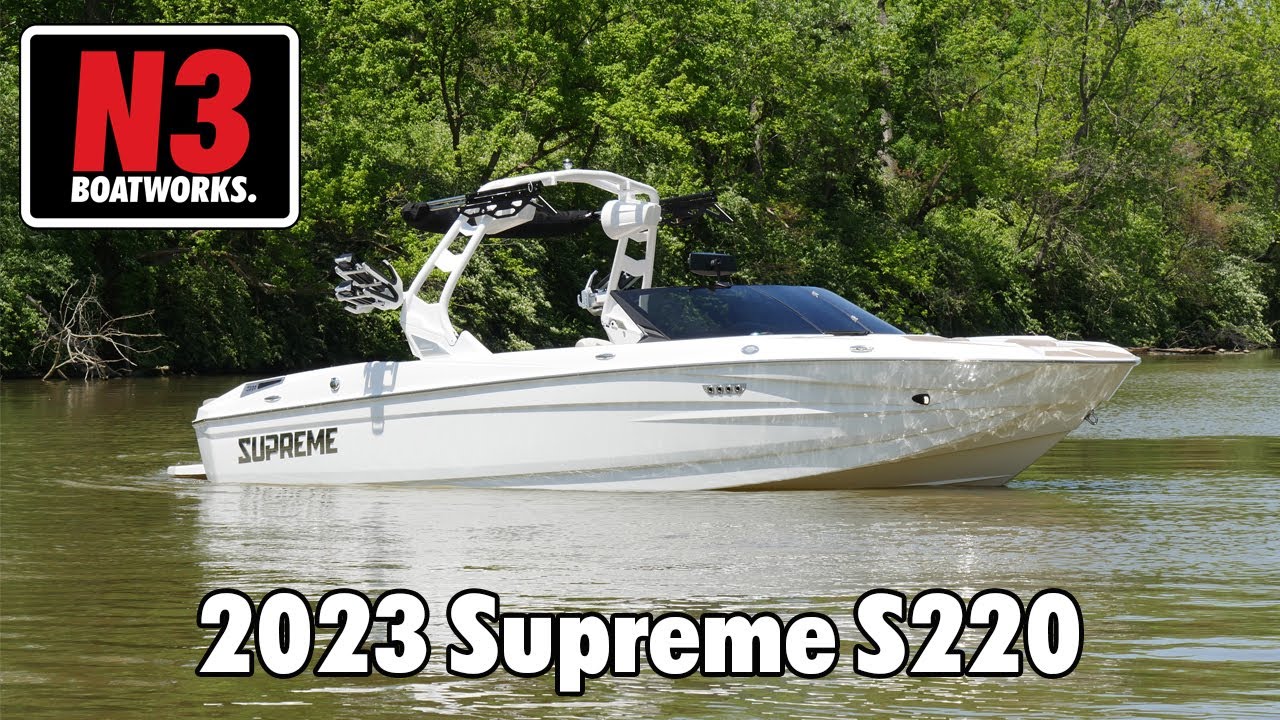 2023 Supreme S220 - White Frost - On Water || N3 Boatworks
