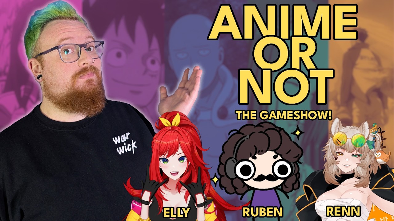 🌸 ANIME OR NOT: THE GAMESHOW - EPISODE 2 W/ EllyEN , Renn and RubenSargasm 🌸