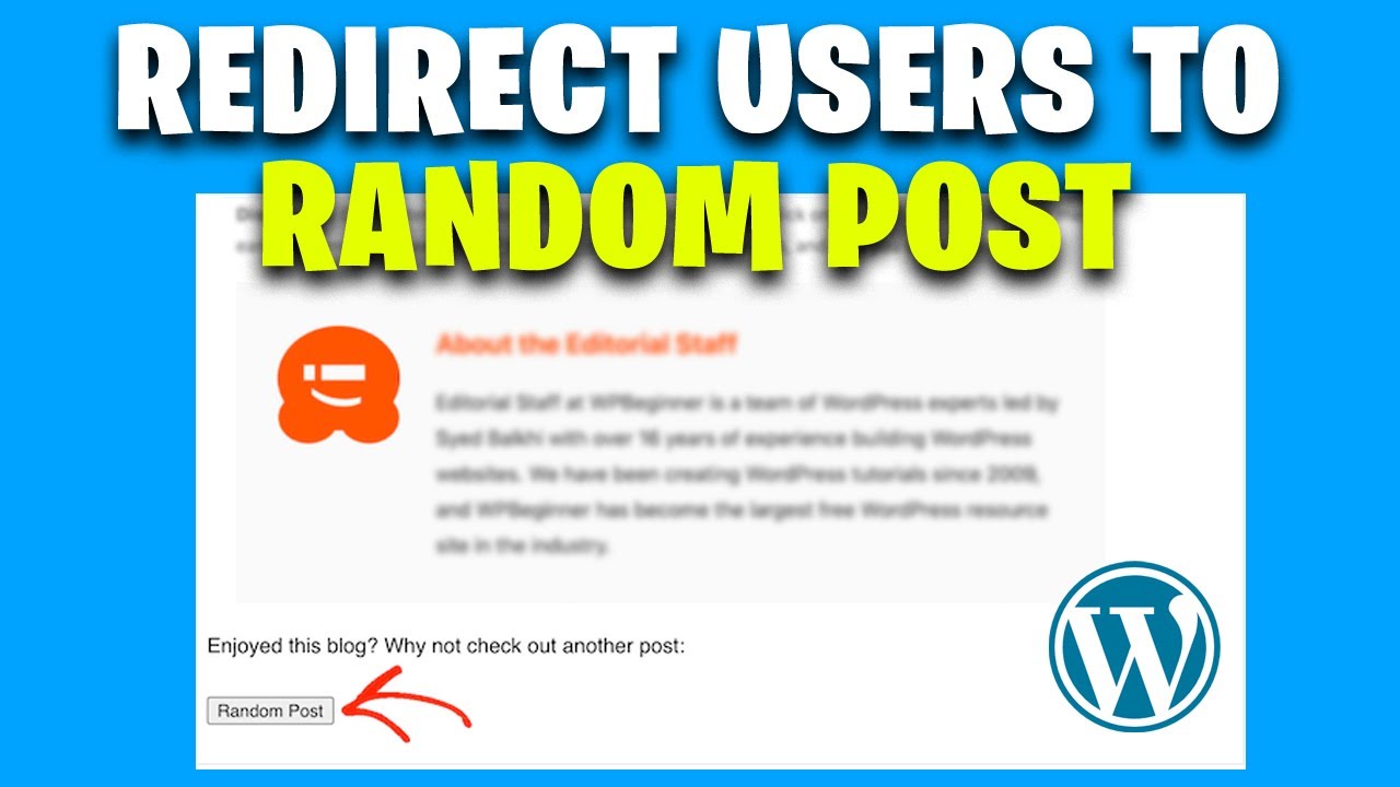 How to Redirect Users to a Random Post in WordPress - Full Guide
