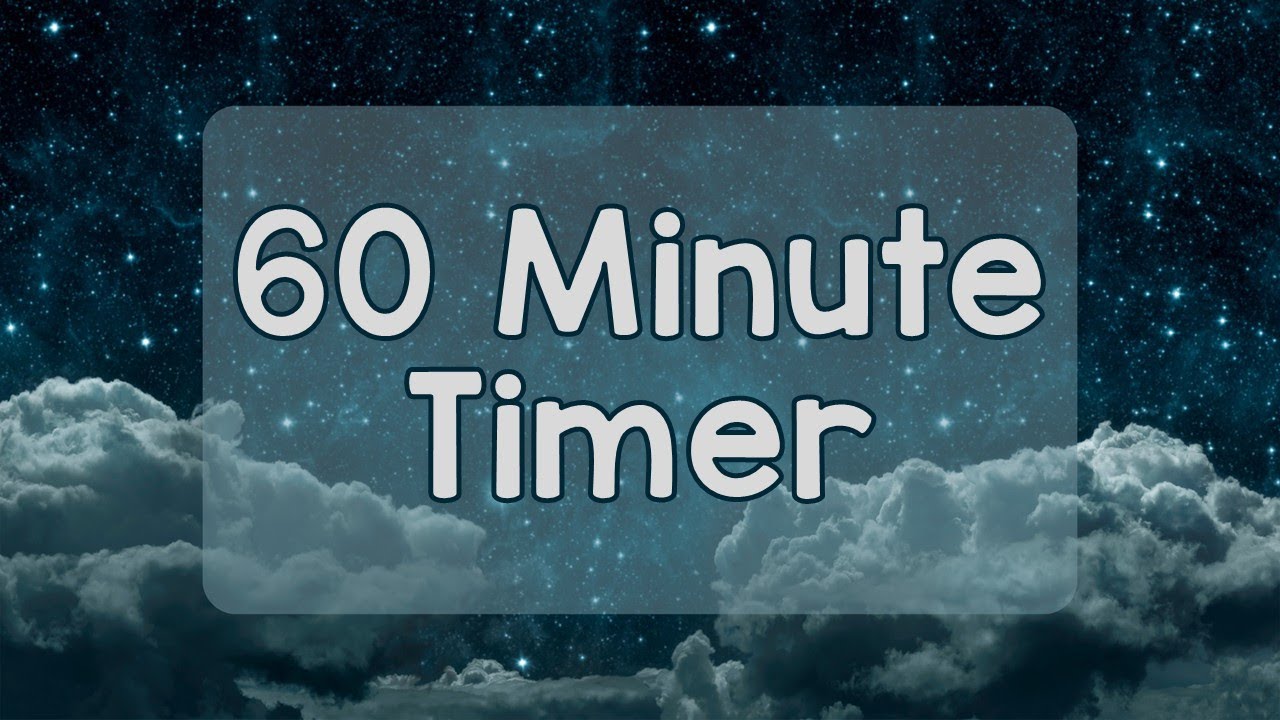 60 Minute Timer - Dark and Cloudy Night Sky Background - Chill Timer - Calm Ending Chime - No Music