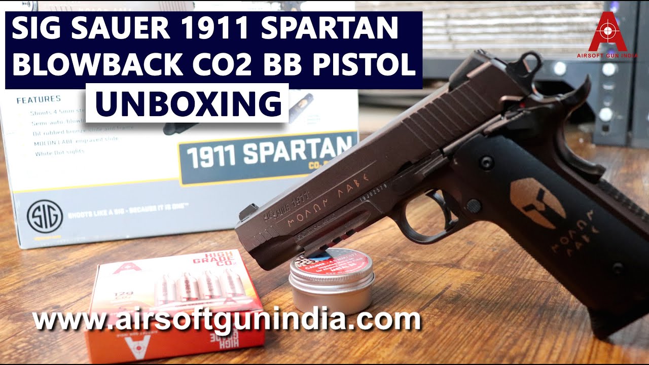 Sig Sauer 1911 Spartan Full Metal Blowback CO2 BB Pistol By Airsoft Gun India