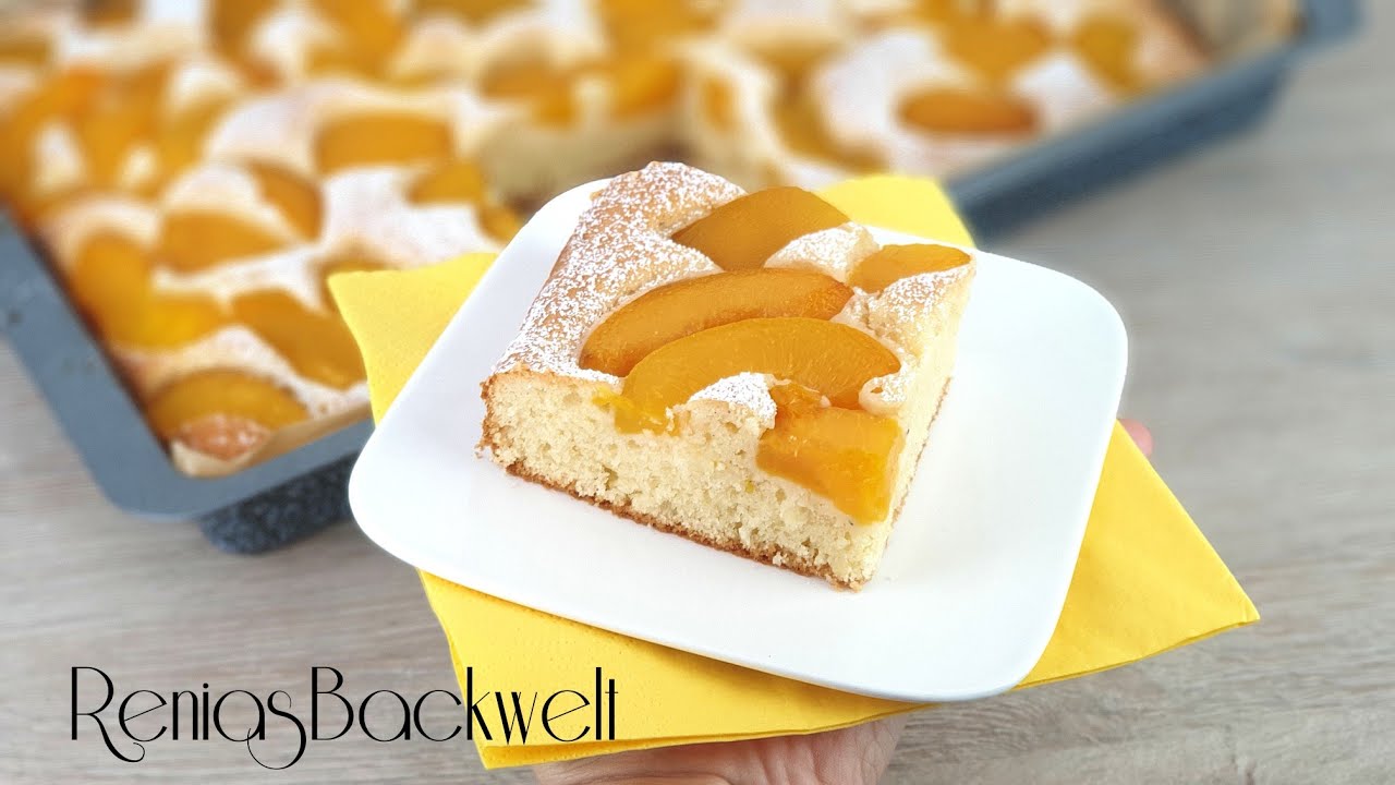 Mein Pfirsich Blechkuchen, einfach&rarr;schnell&rarr;lecker