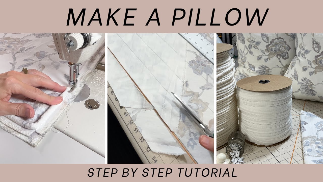 How to Make a Pillow with Self Welt on the Bias - Tutorial
