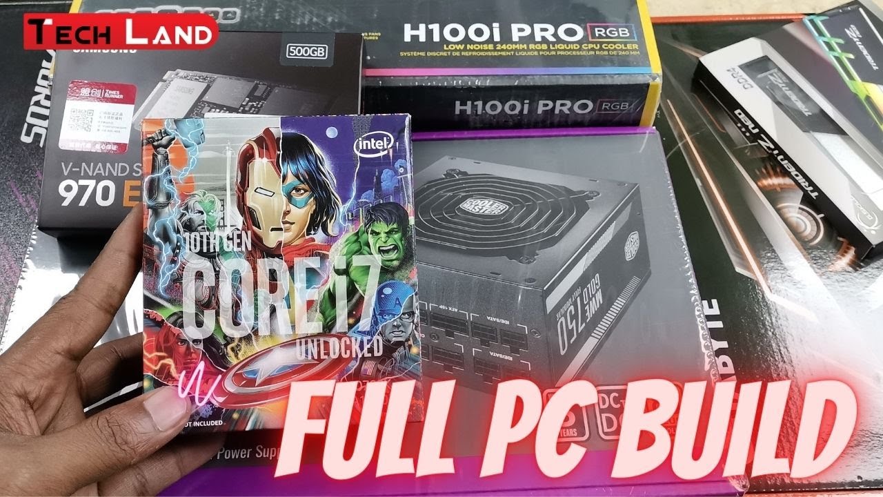 intel 10th Gen core i7 10700K Avengers & GIGABYTE Z490 AORUS ELITE AC Corsair H100i Build |Tech Land
