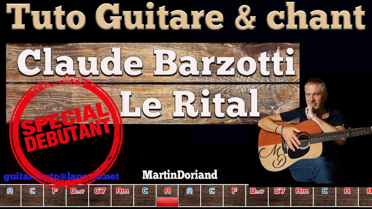 Tuto guitare chant Claude Barzotti  Le rital