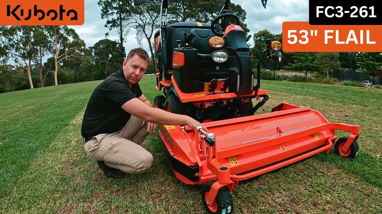 Одна дека, пять задач. Описание косилки Kubota FC3 261 с измельчителем. #kubota