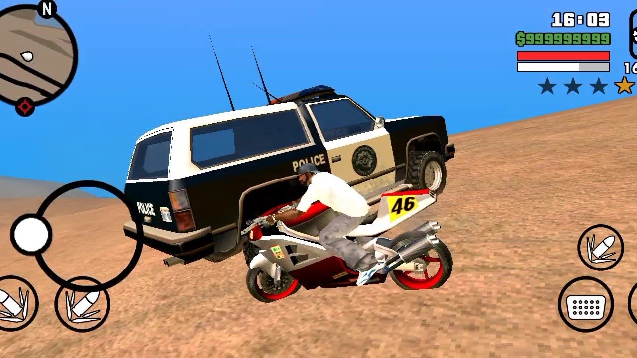 Essa MOTO tem muita potência, foi fácil | Fugindo da Polícia no GTA San Andreas