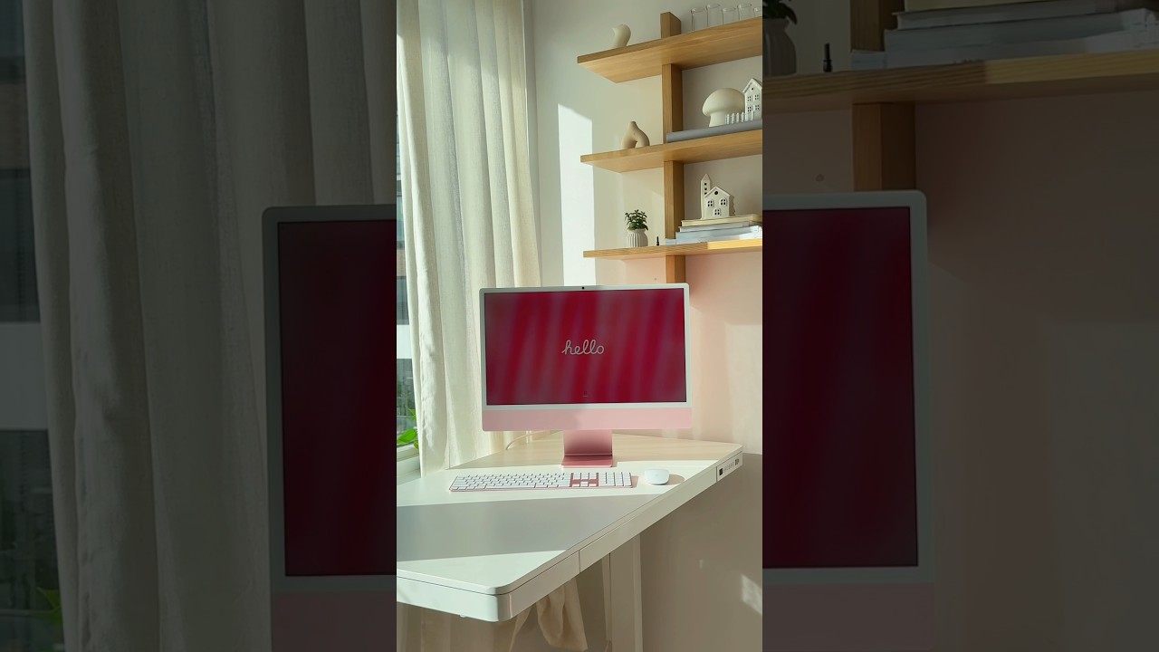 THE Pink iMac unboxing 🎀💕  #pinkimac #unboxing #pinksetup