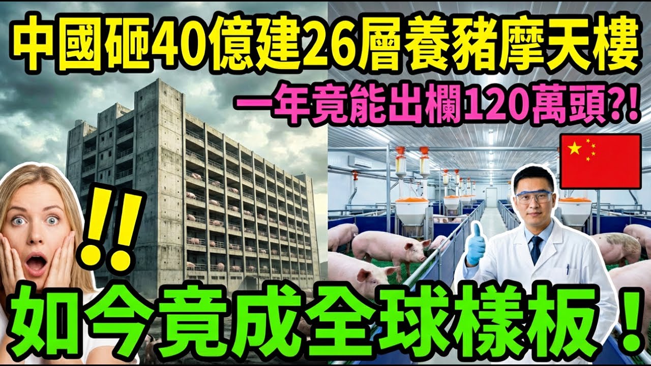 中國砸40億建26層養豬摩天樓，年出欄120萬頭，如今竟成全球樣板！