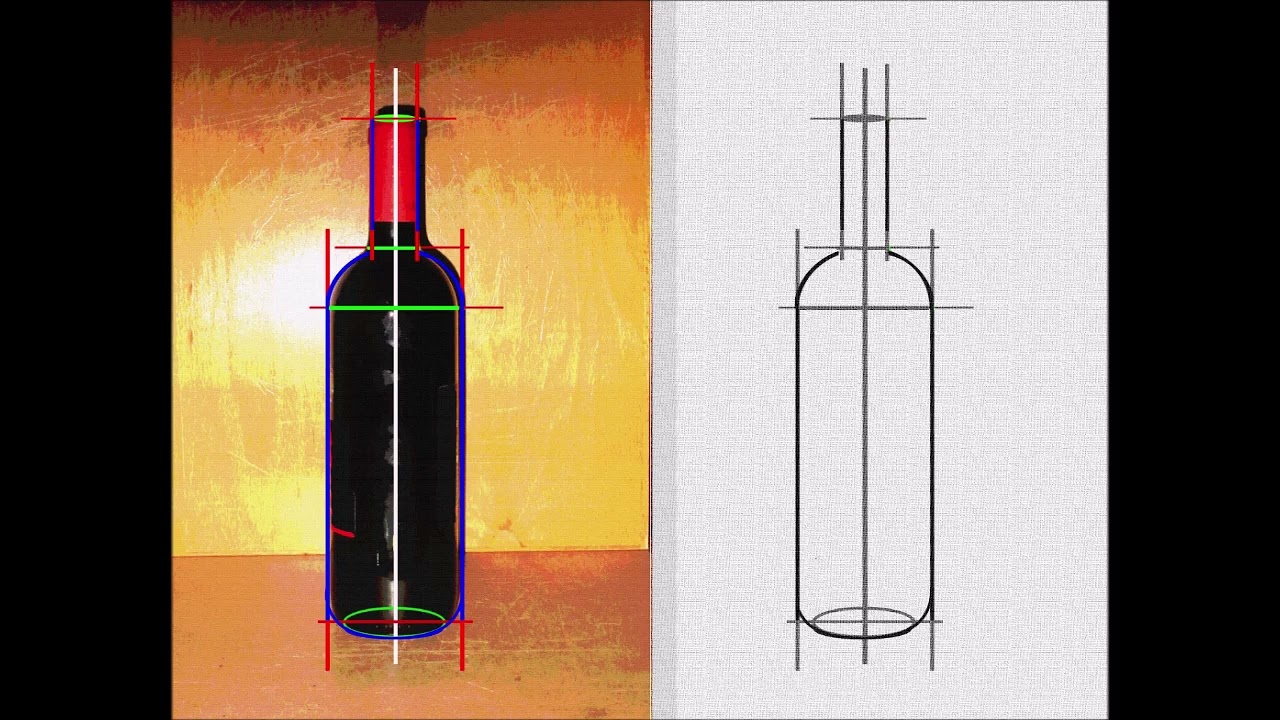 Laboratorio d'arte. Disegno dal vero. Come disegnare una bottiglia