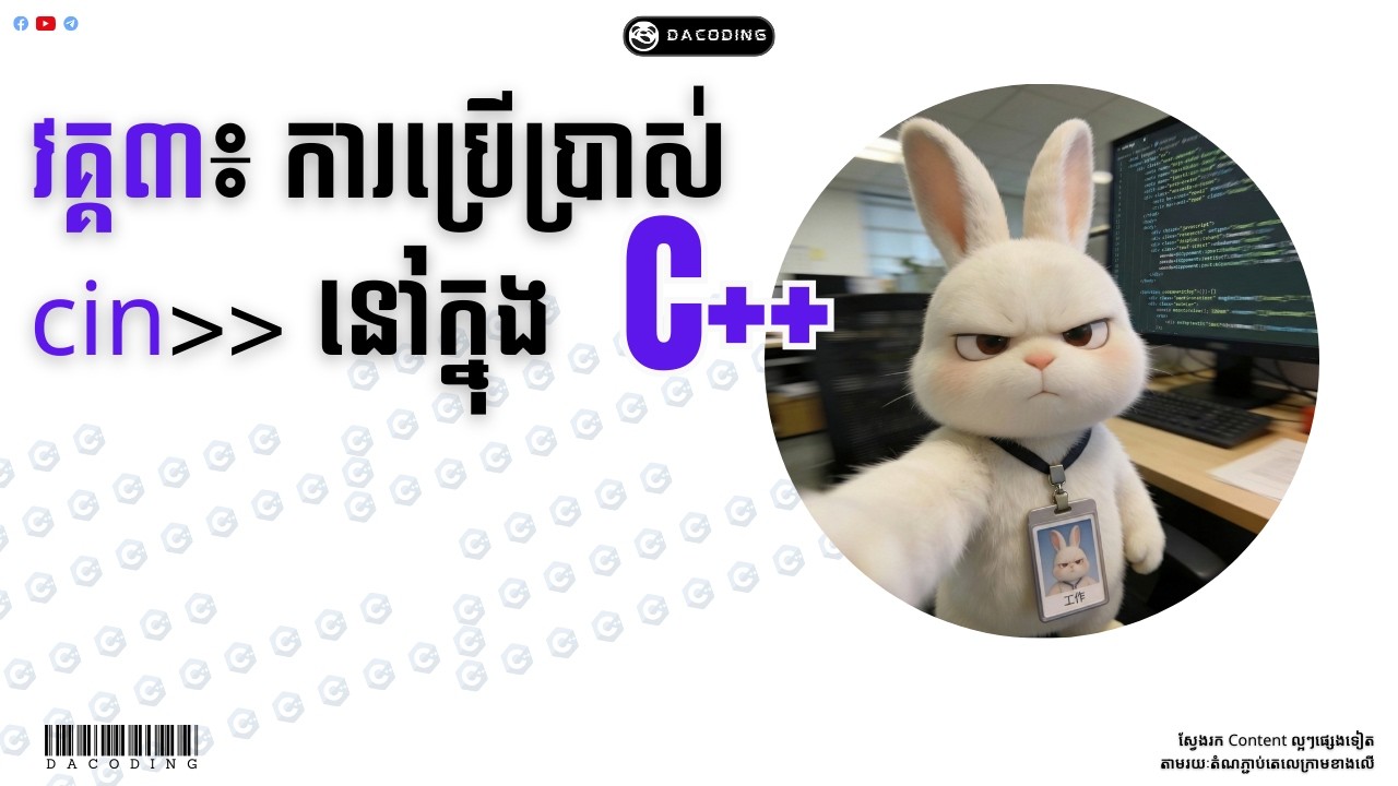 សិក្សាអំពី User Input - cin | DaCoding