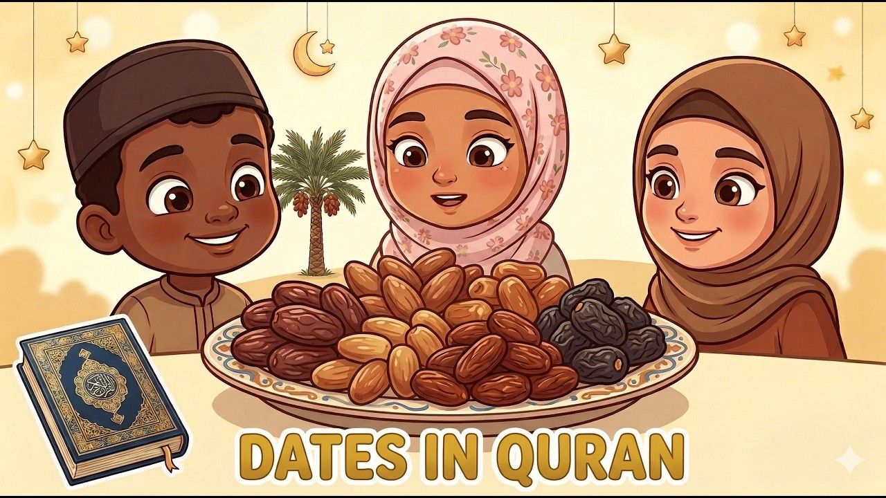 Dates in Quran - Quranic food facts for kids | Easy Urdu | Low stimulation