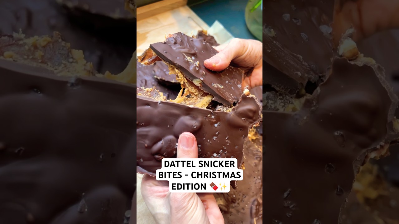Dattel-Schoko Bites oder auch: VEGANES SNICKERS 🍫✨ Unfassbar lecker und so schnell gemacht!! #vegan