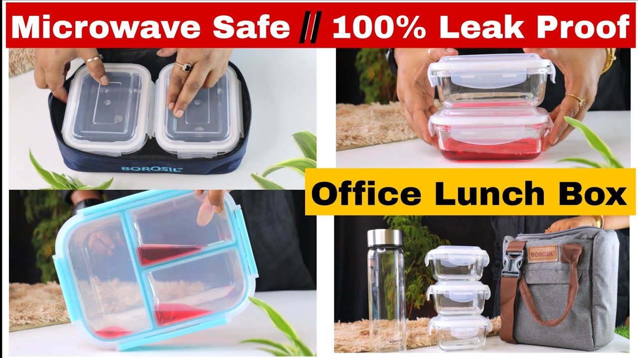 Best Tiffin Box For Office | 100% Leak Proof Lunch Boxes & Microwave Safe | Borosil Lunch Box Review