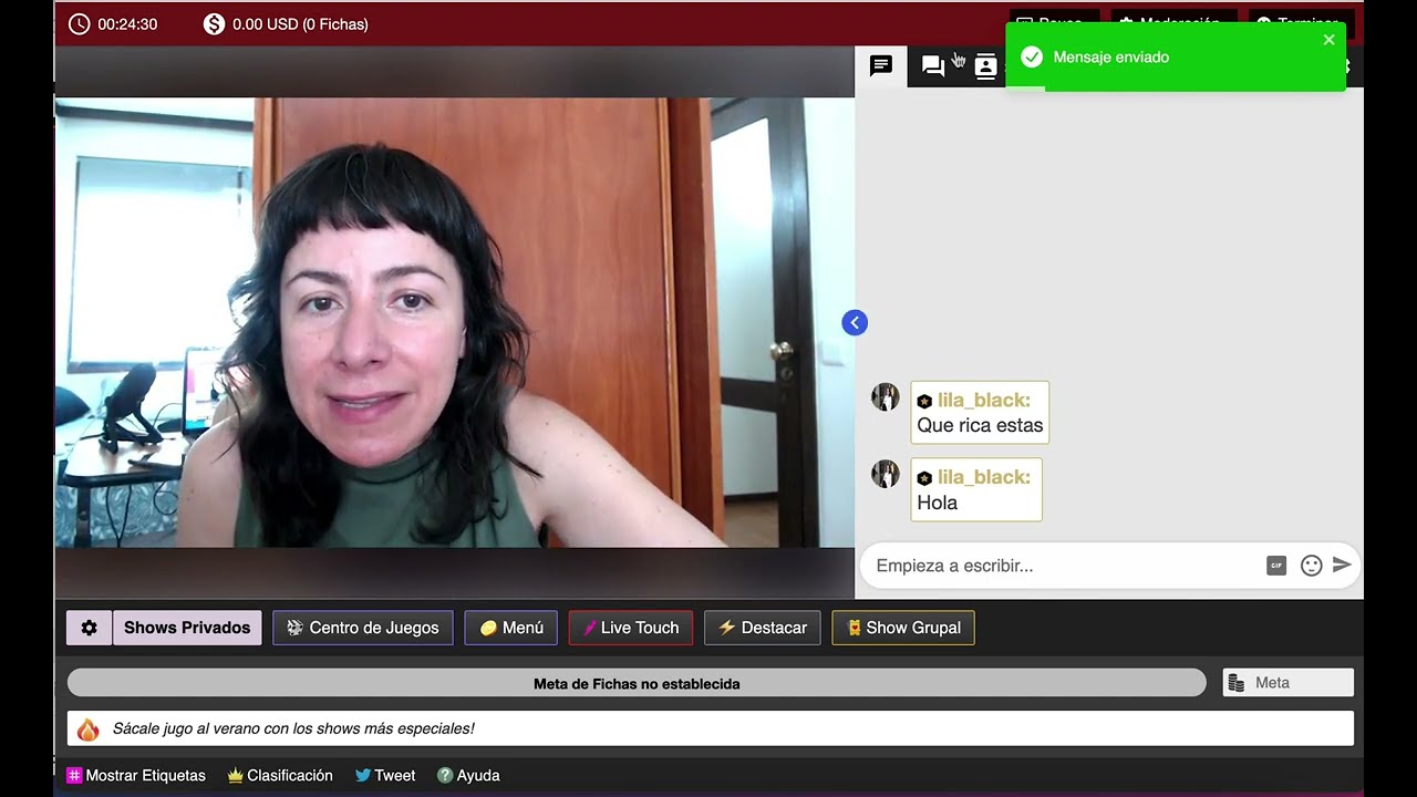 Opciones del Chat Cam4