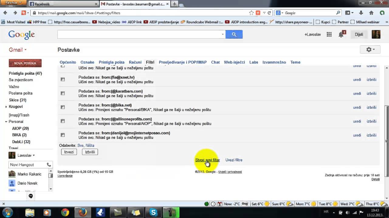 Upute za whitelist poruka u Gmailu