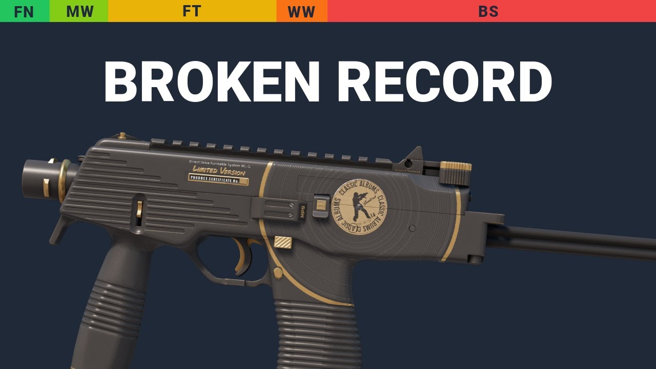 MP9 Broken Record - Skin Float And Wear Preview