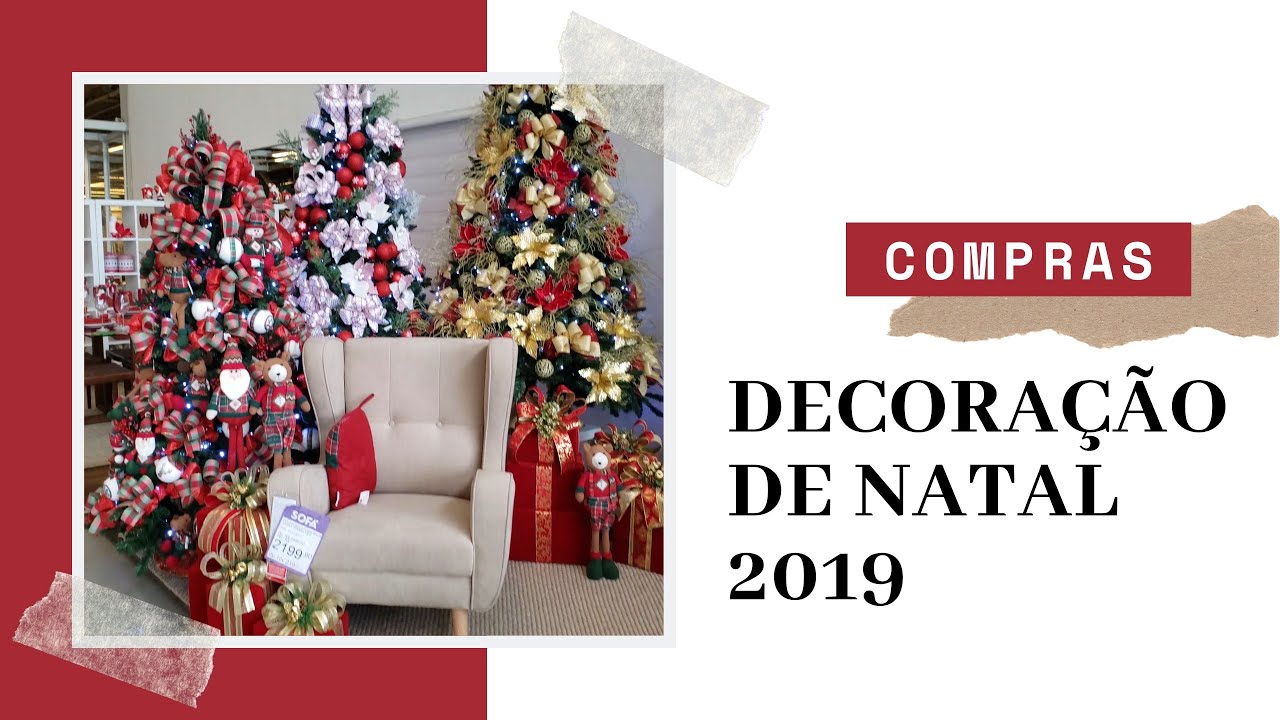 Vlog de compras | Decora&ccedil;&atilde;o de Natal 2019 - A Louca do Natal