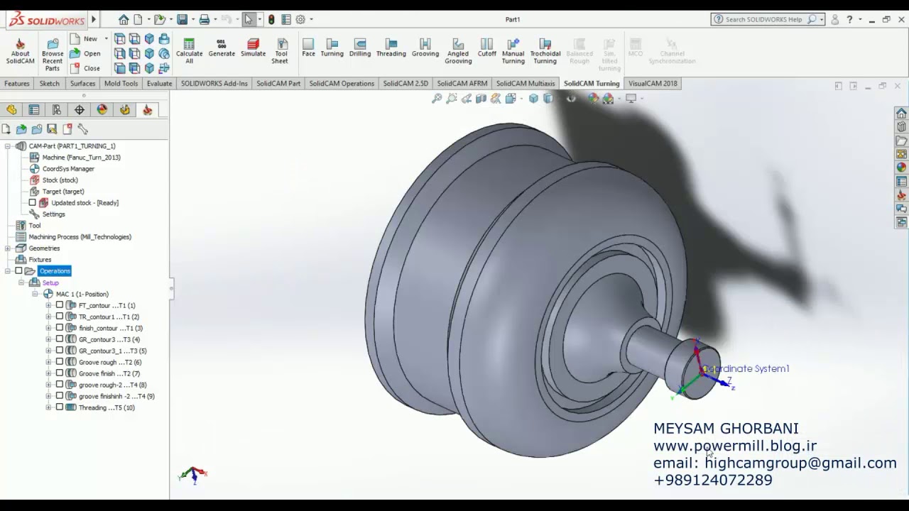 solidCAM turning programming