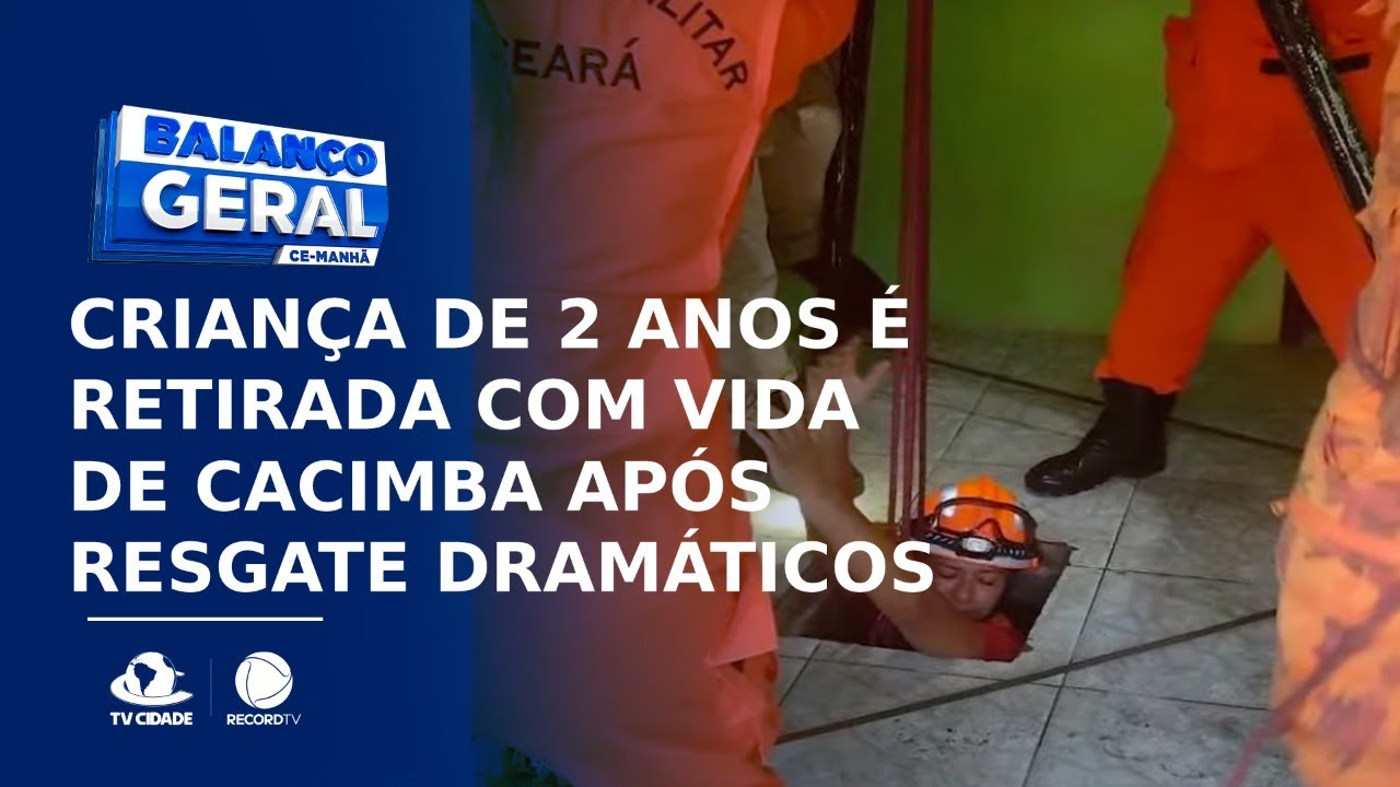 Criança de 2 anos é retirada com vida de cacimba após resgate dramático