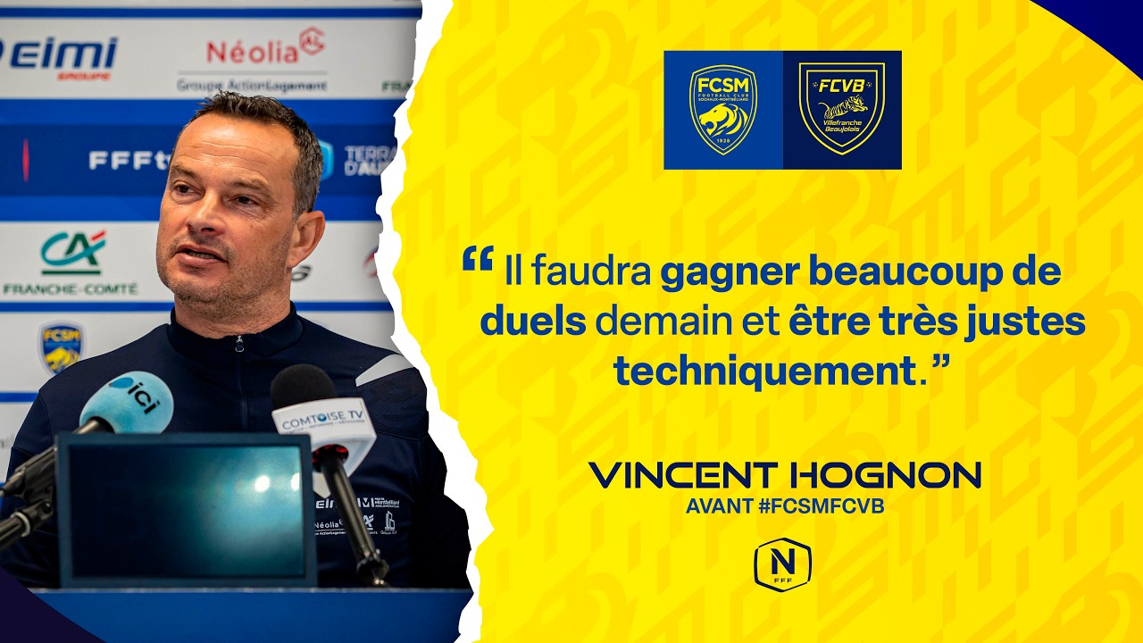 💬 Vincent Hognon avant FCSM-FC Villefranche Beaujolais